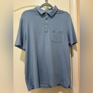 Men's Blue Edgartown Striped Polo Shirt